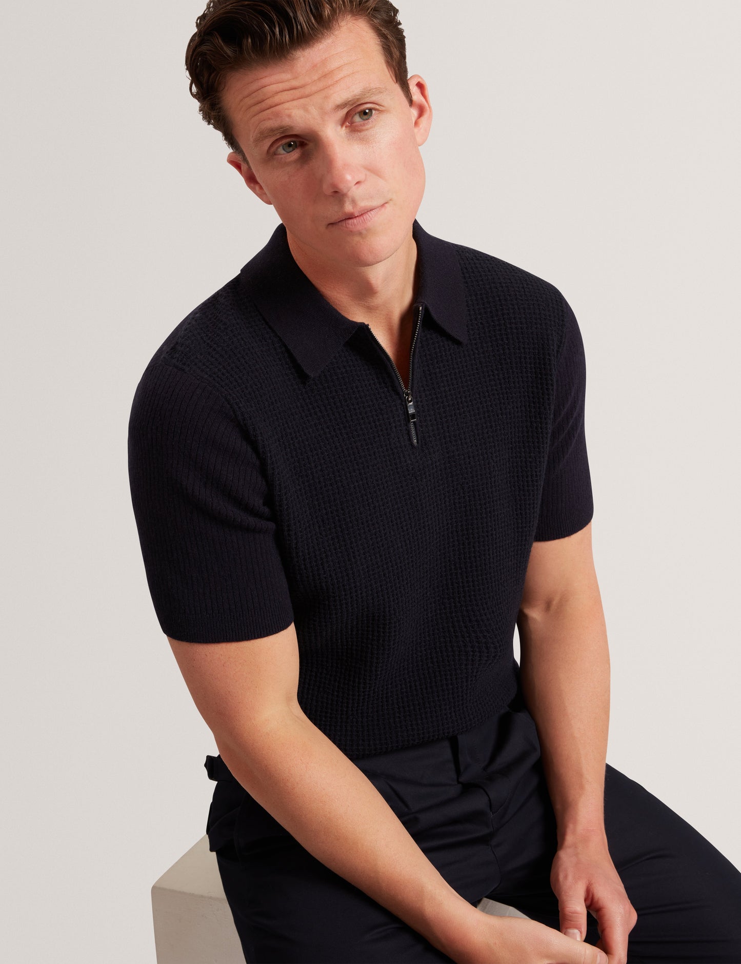 JAYLON: SS Waffle Stitch Polo