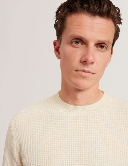 CLACX: LS Waffle Stitch Crew Neck