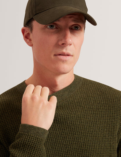 CLACX: LS Waffle Stitch Crew Neck