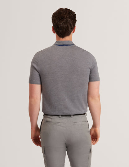 CHRIESY: SS Branded Merino Knitted Polo