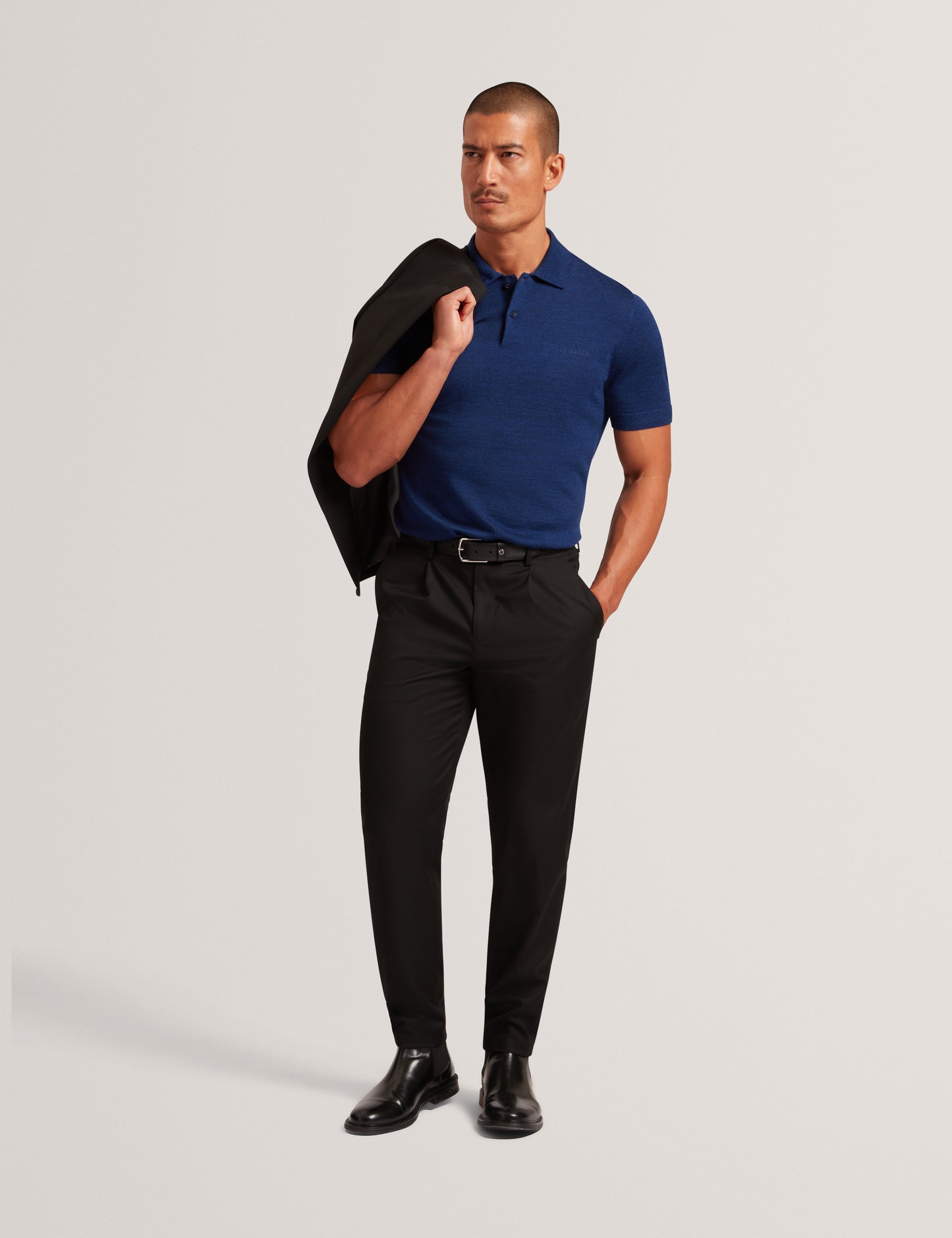 CHRIESY: SS Branded Merino Knitted Polo