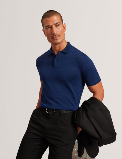 CHRIESY: SS Branded Merino Knitted Polo