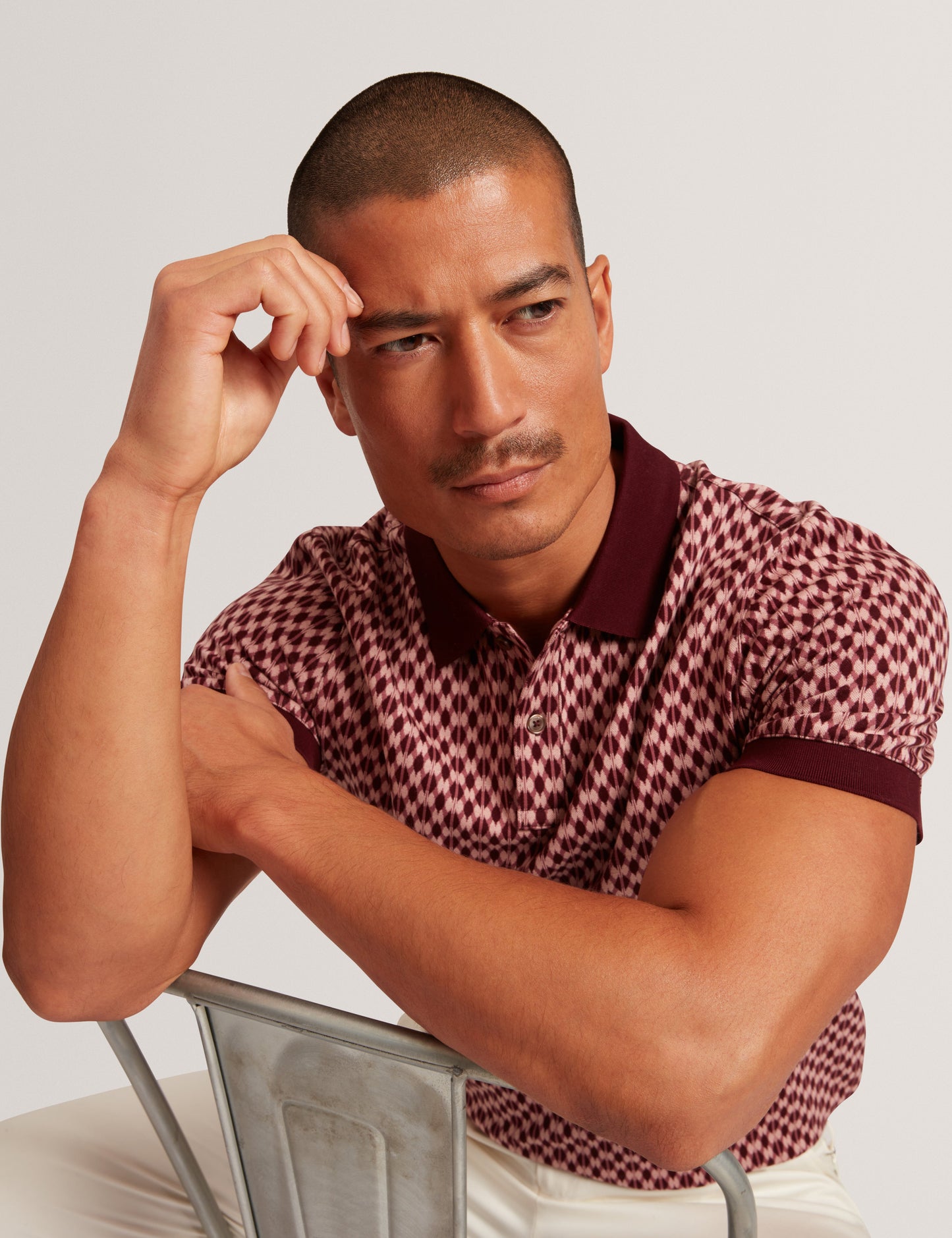 ERNIST: SS Geo Jacquard Polo
