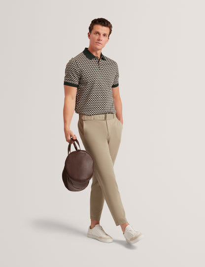 ERNIST: SS Geo Jacquard Polo