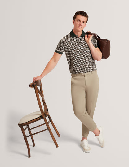 ERNIST: SS Geo Jacquard Polo