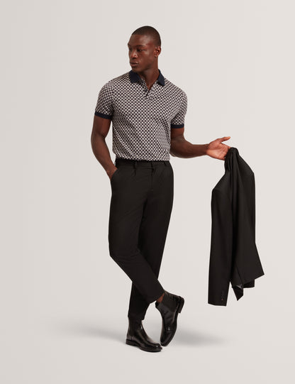 ERNIST: SS Geo Jacquard Polo