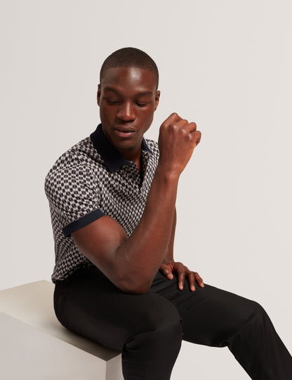 ERNIST: SS Geo Jacquard Polo