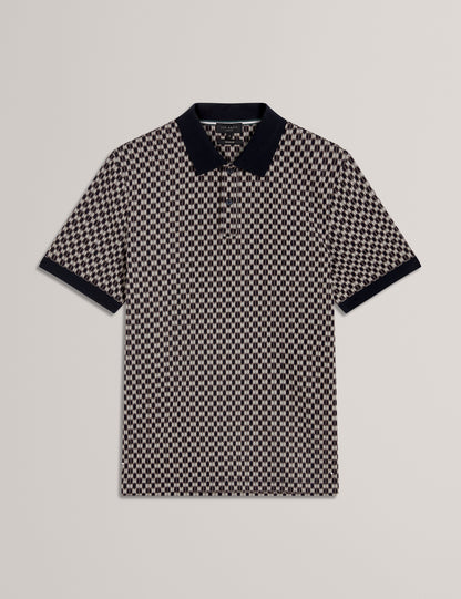 ERNIST: SS Geo Jacquard Polo