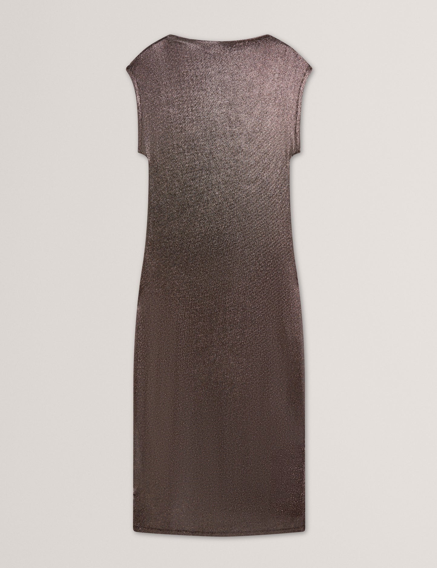 JAZZIIE: Metallic Sleeveless Midi Dress