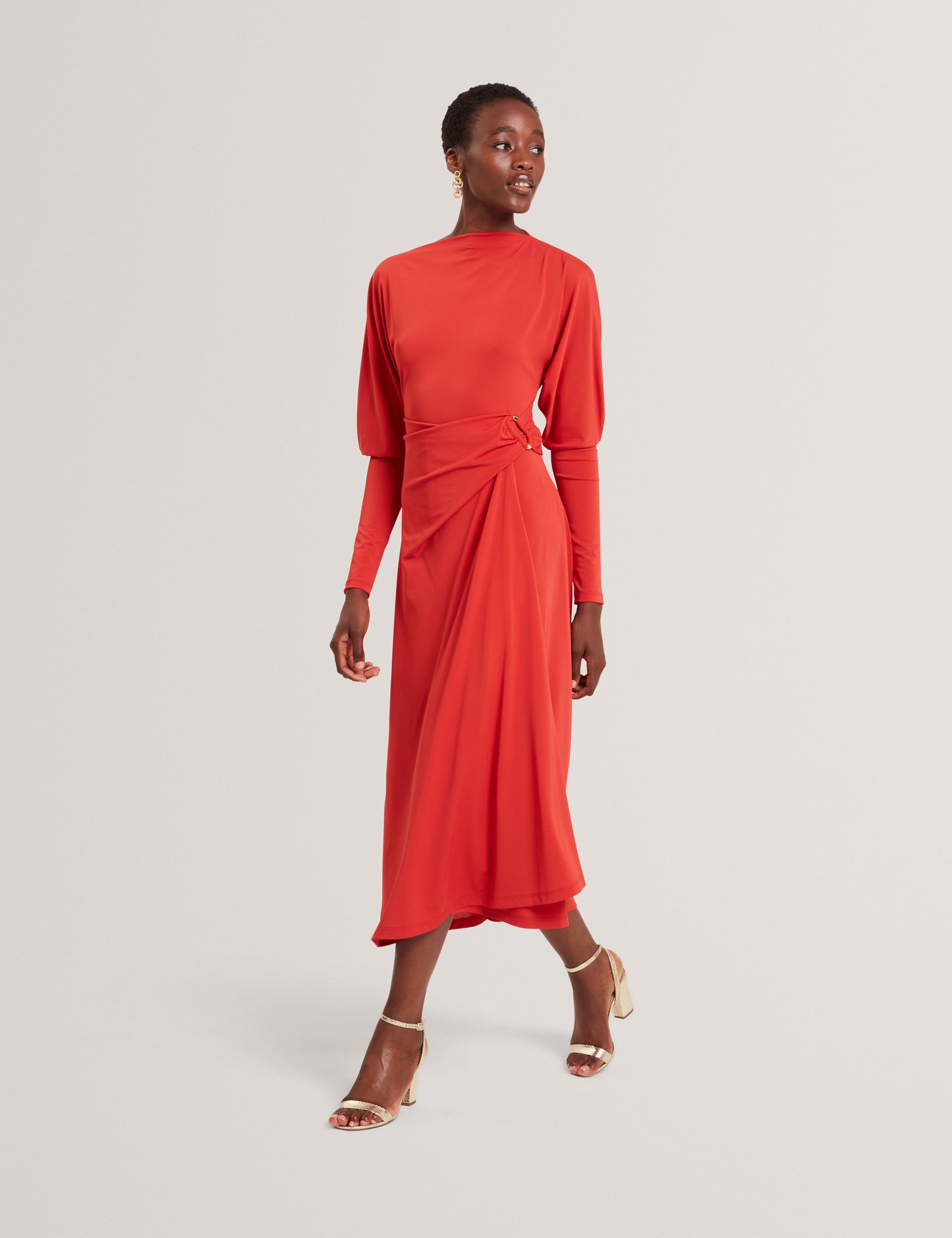 RALHAA: Wrap Jersey Midi dress