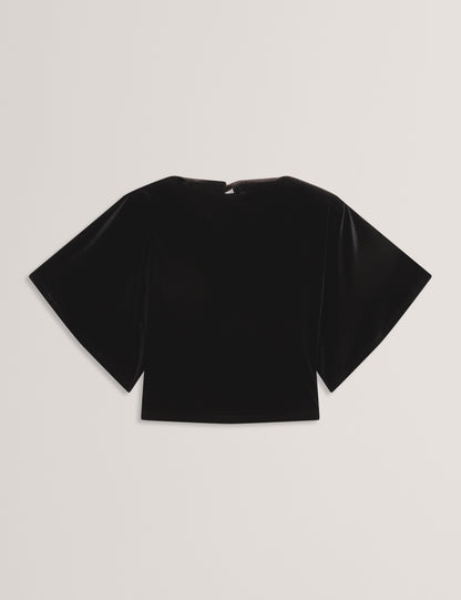 KCATT: Short Sleeve Velvet Top