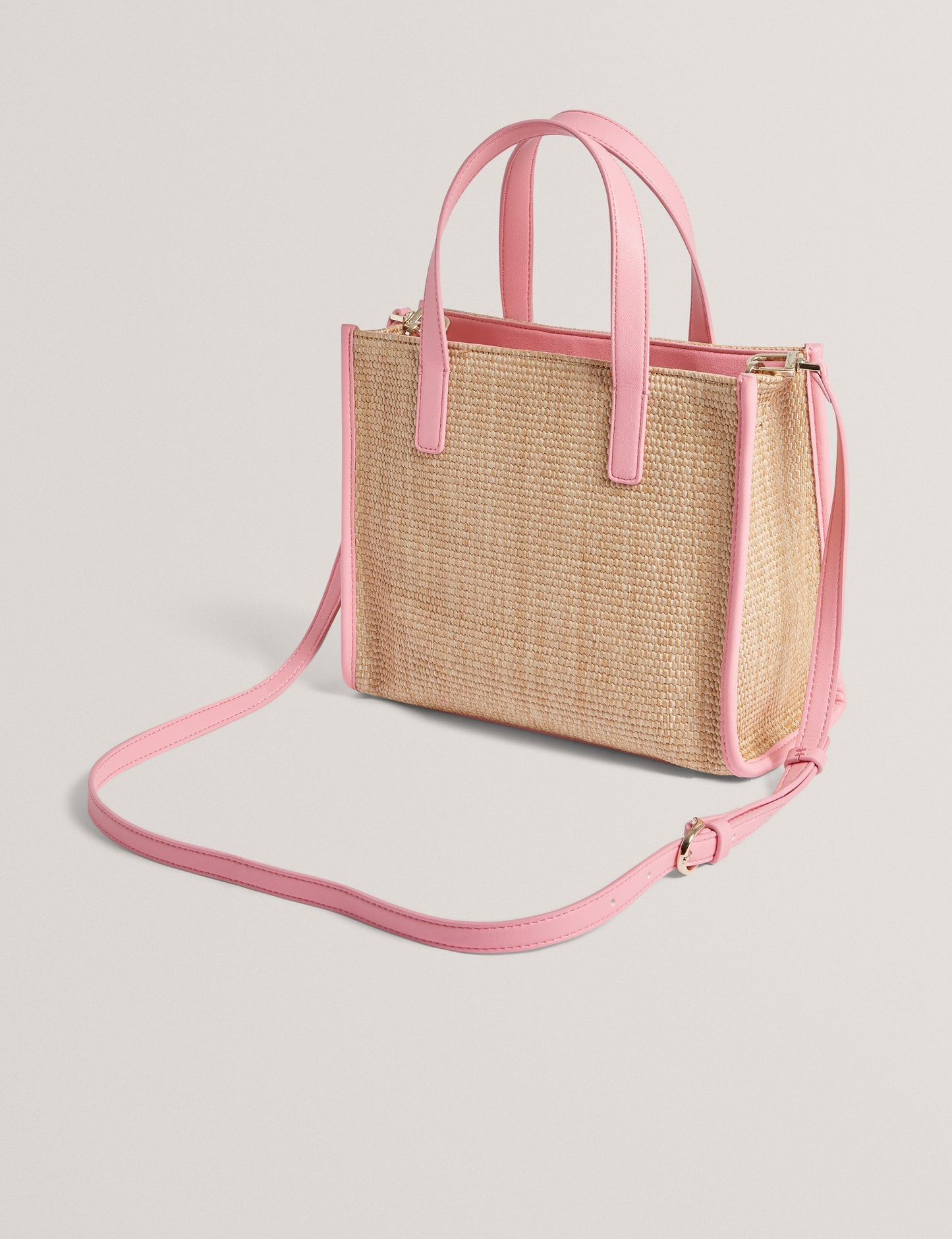 Womens FLAWERR-Faux Raffia Embroidered Icon Bag