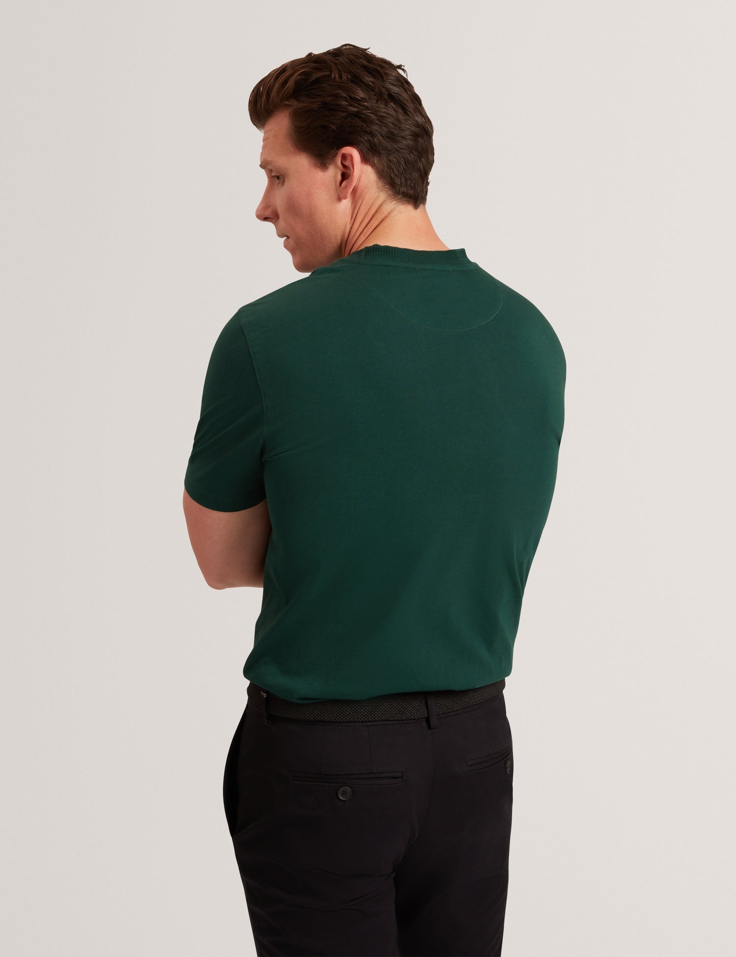 LIERTS: Branded Honeycomb Trim T-Shirt