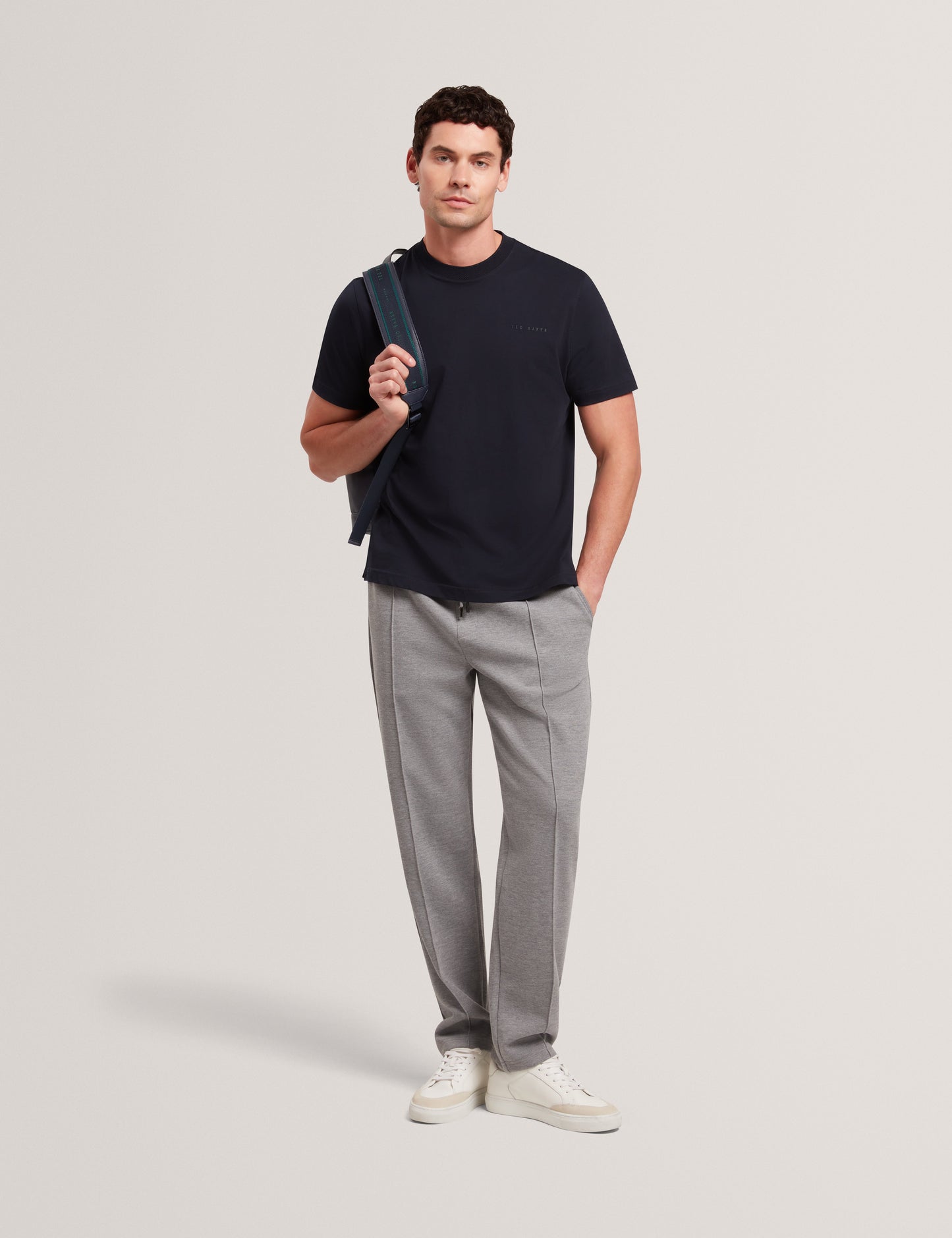LIERTS: Branded Honeycomb Trim T-Shirt