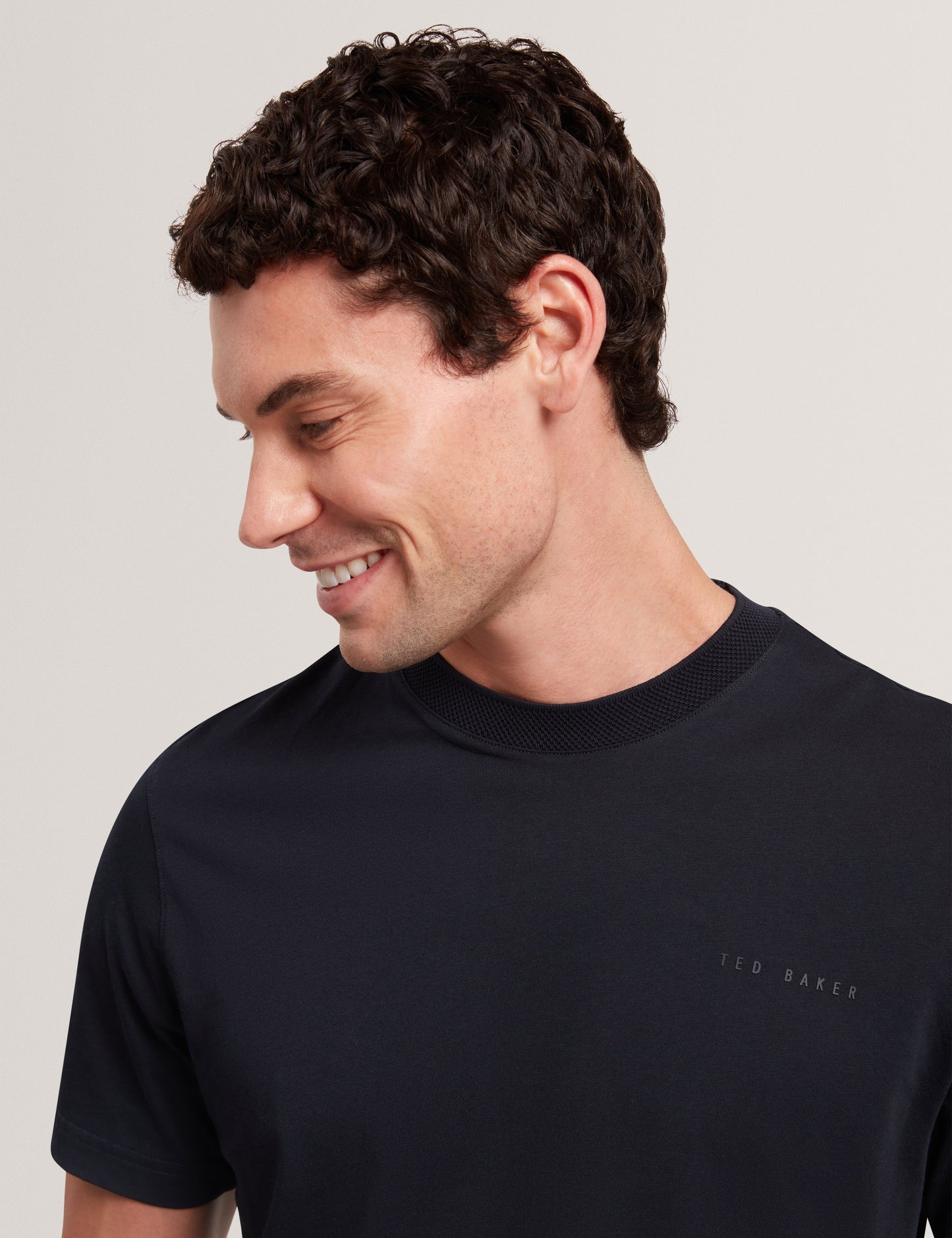 LIERTS: Branded Honeycomb Trim T-Shirt