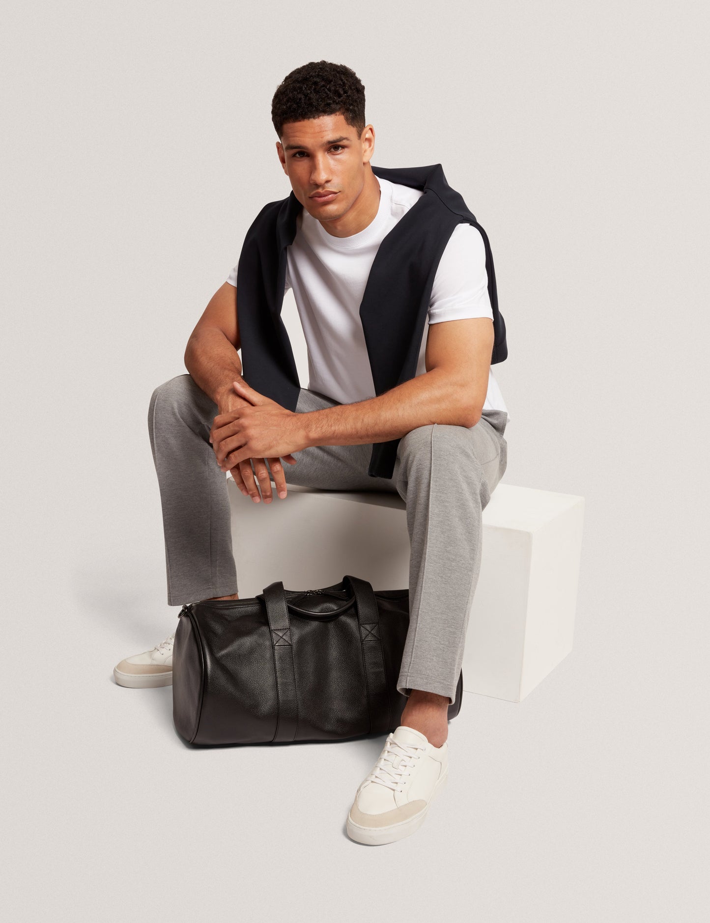 LIERTS: Branded Honeycomb Trim T-Shirt