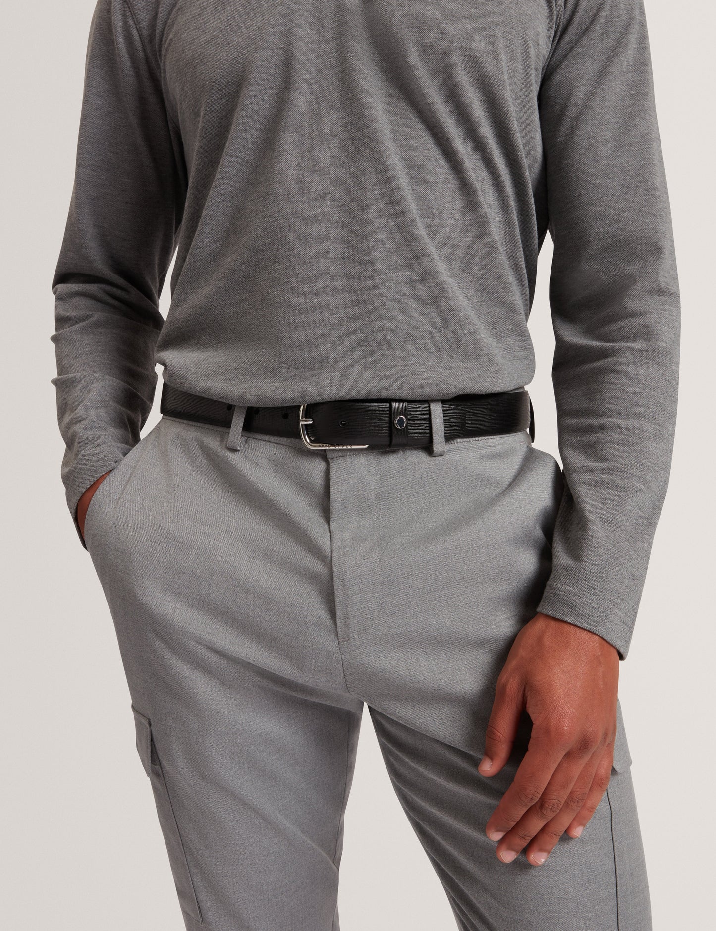 BAIDEN: Bark Texture Leather Belt