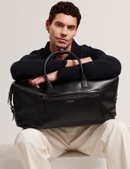 PERSIE: Pebbled Faux Leather Holdall Bag