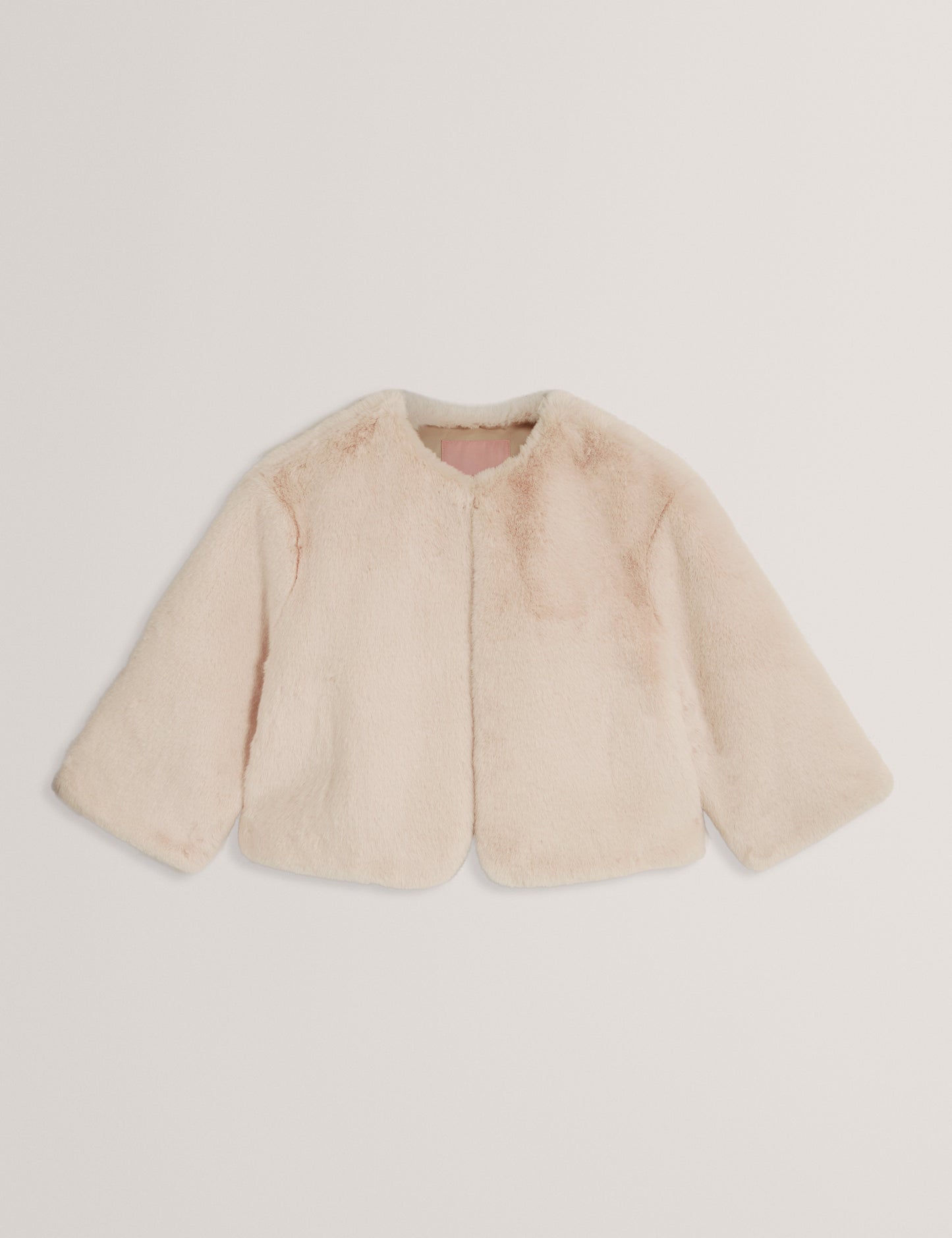 PRIMMRA: Cropped Faux Fur Jacket