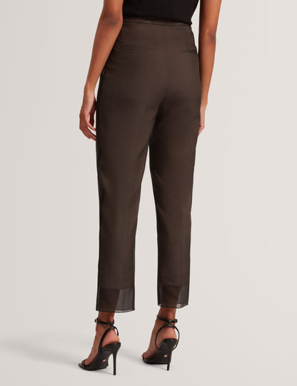 NUBIAAT: Printed Organza Overlay Tailored Trouser