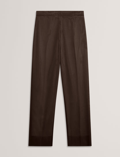 NUBIAAT: Printed Organza Overlay Tailored Trouser