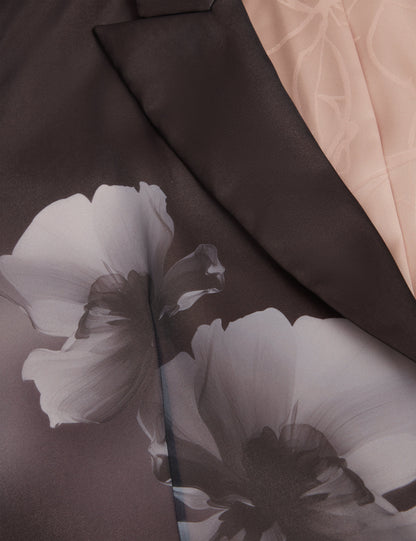 NUBIAA: Printed Organza Overlay Tailored Jacket