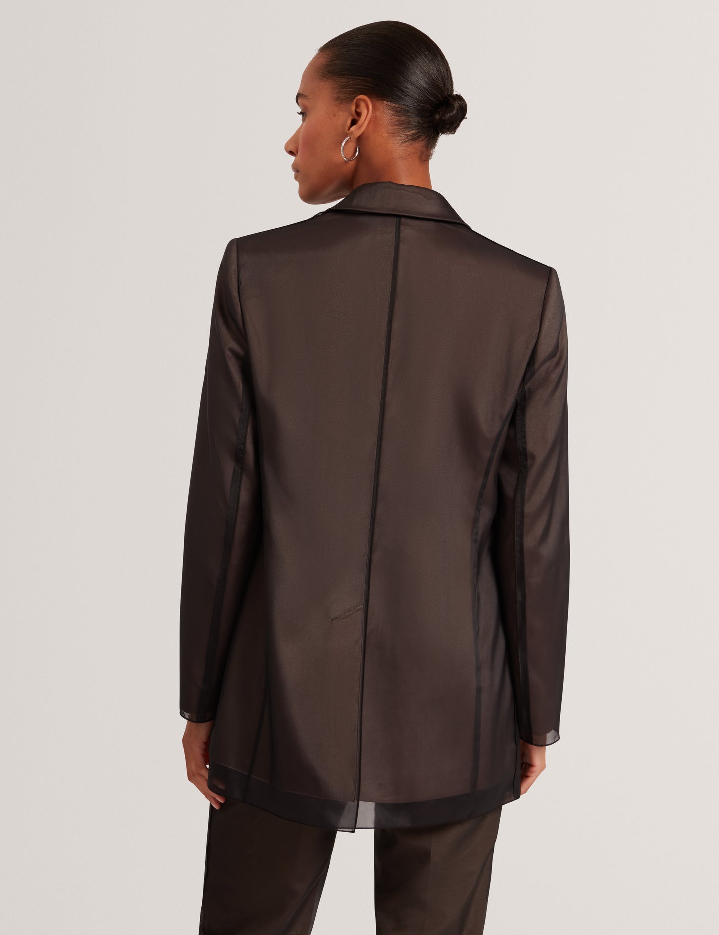 NUBIAA: Printed Organza Overlay Tailored Jacket