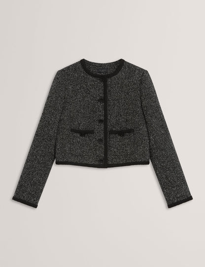EKAA: Tailored Boucle Cropped Jacket