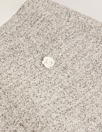 EKAAM: Tailored Boucle Dress with Knitted Top