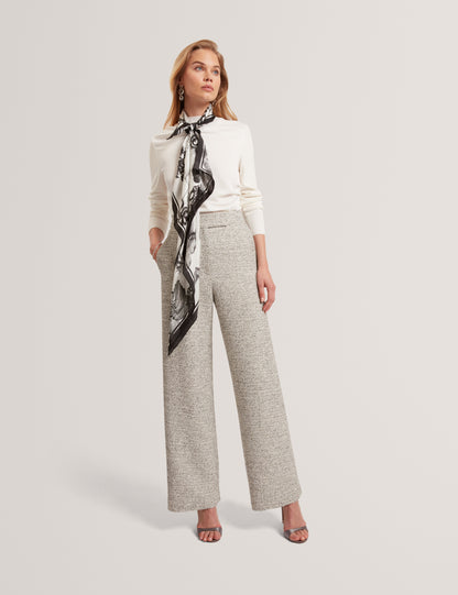 EKAAT: Tailored Boucle Wide Leg Trouser