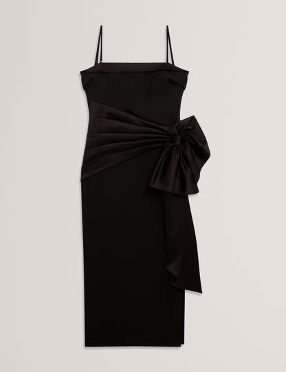 XENID: Tailored Sleeveless Dress with Satin Bow
