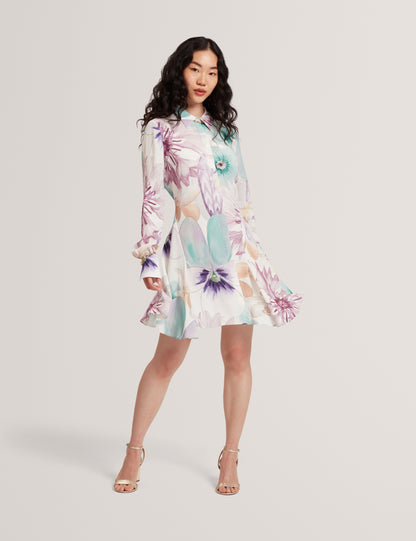 MAYHA: Print Mini Shirt Dress