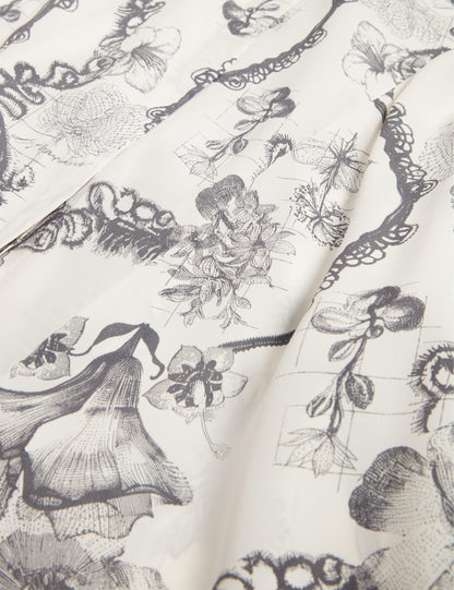 SHANIN: Print Midi Shirt Dress