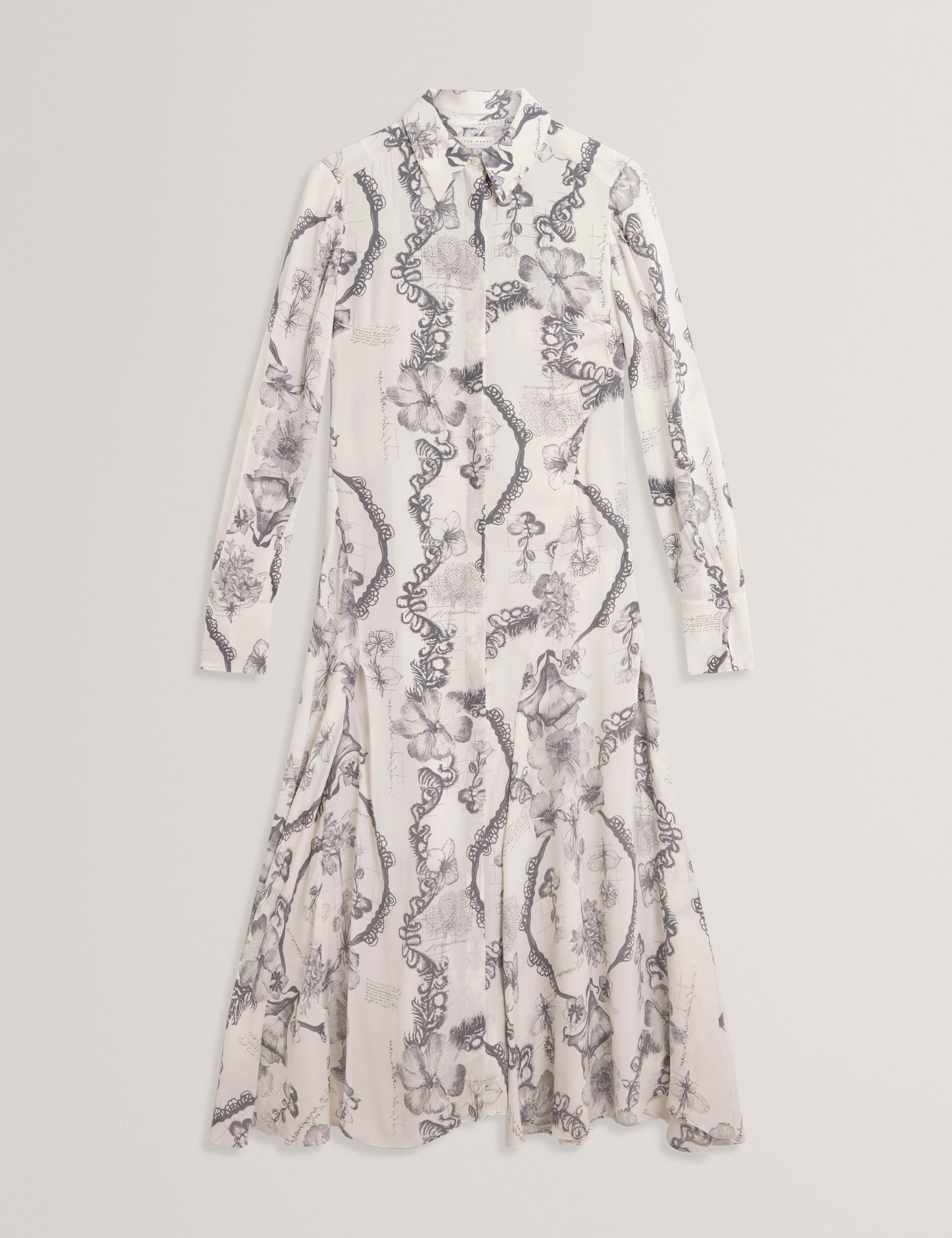 SHANIN: Print Midi Shirt Dress