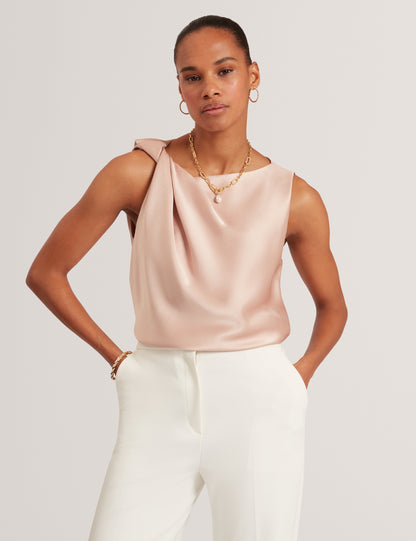 MIONA: Sleveless Twist Detail Top