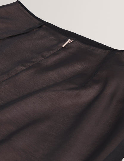 VIEVA: Printed Organza Overlay Midi Skirt