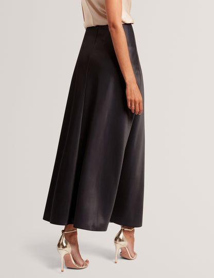 SALIRA: Printed Bias Cut Midi Skirt
