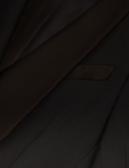 VALEE: Tailored Relaxed Blazer with Satin Lapel