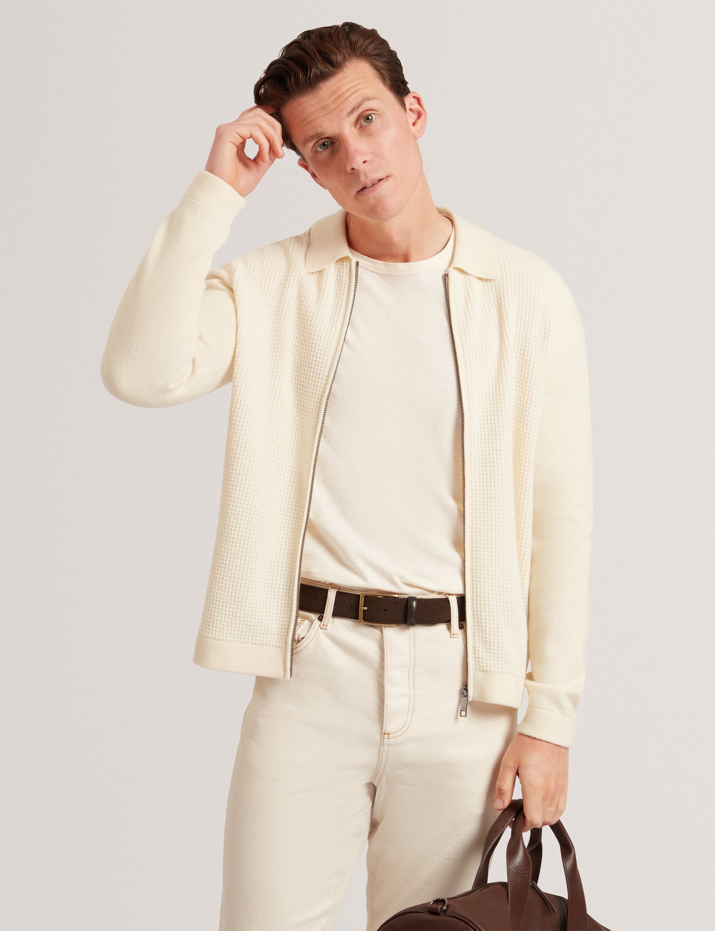FENRYS: Waffle Stitch Zip Thru