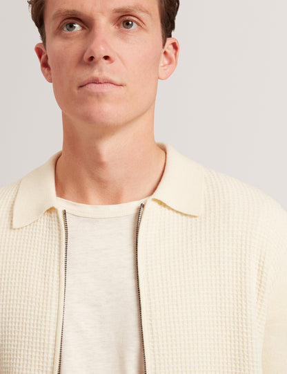 FENRYS: Waffle Stitch Zip Thru