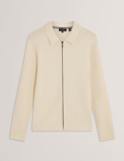 FENRYS: Waffle Stitch Zip Thru