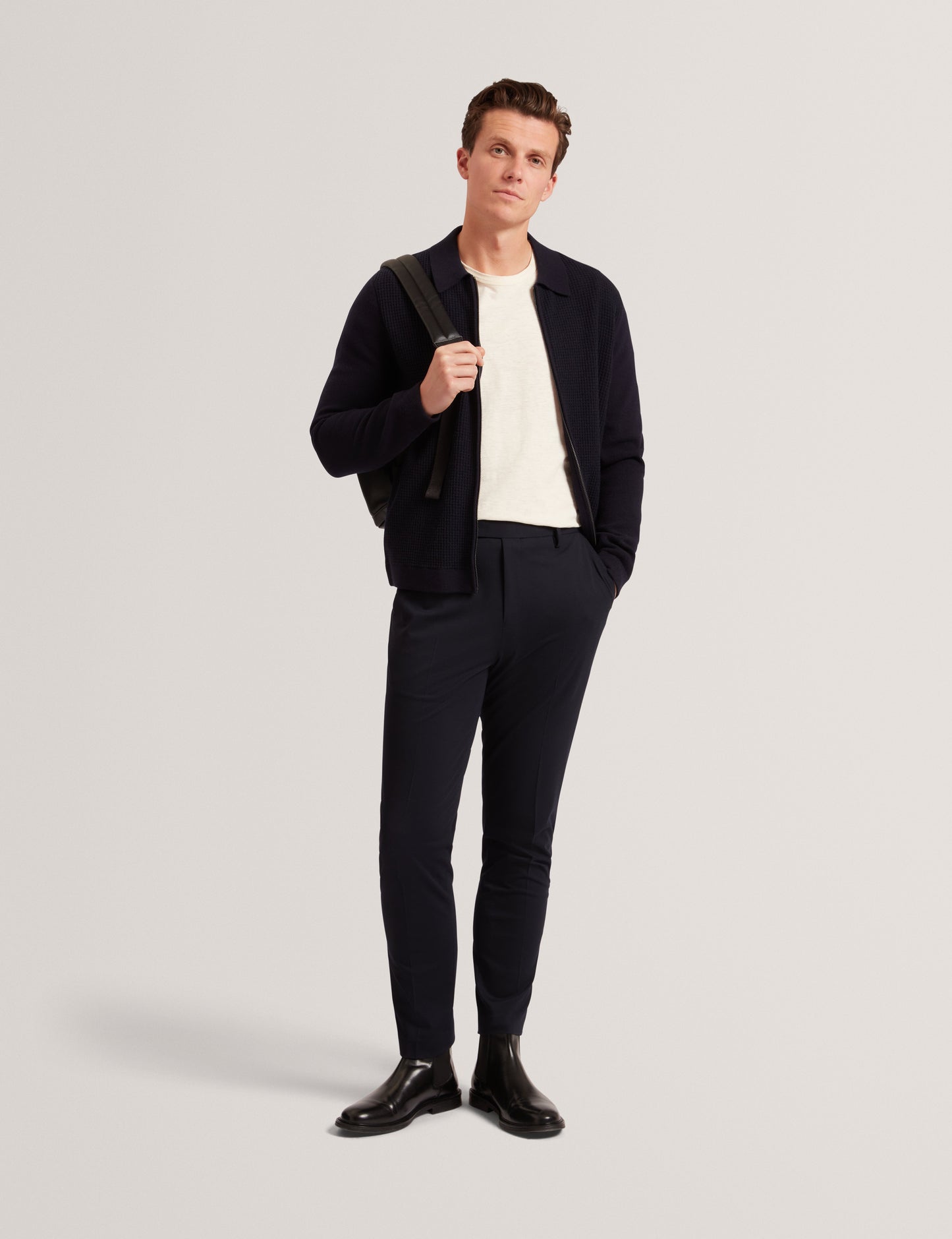 FENRYS: Waffle Stitch Zip Thru