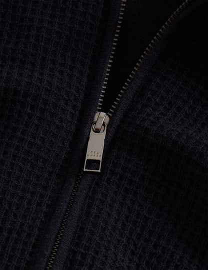 FENRYS: Waffle Stitch Zip Thru