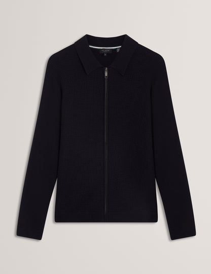 FENRYS: Waffle Stitch Zip Thru