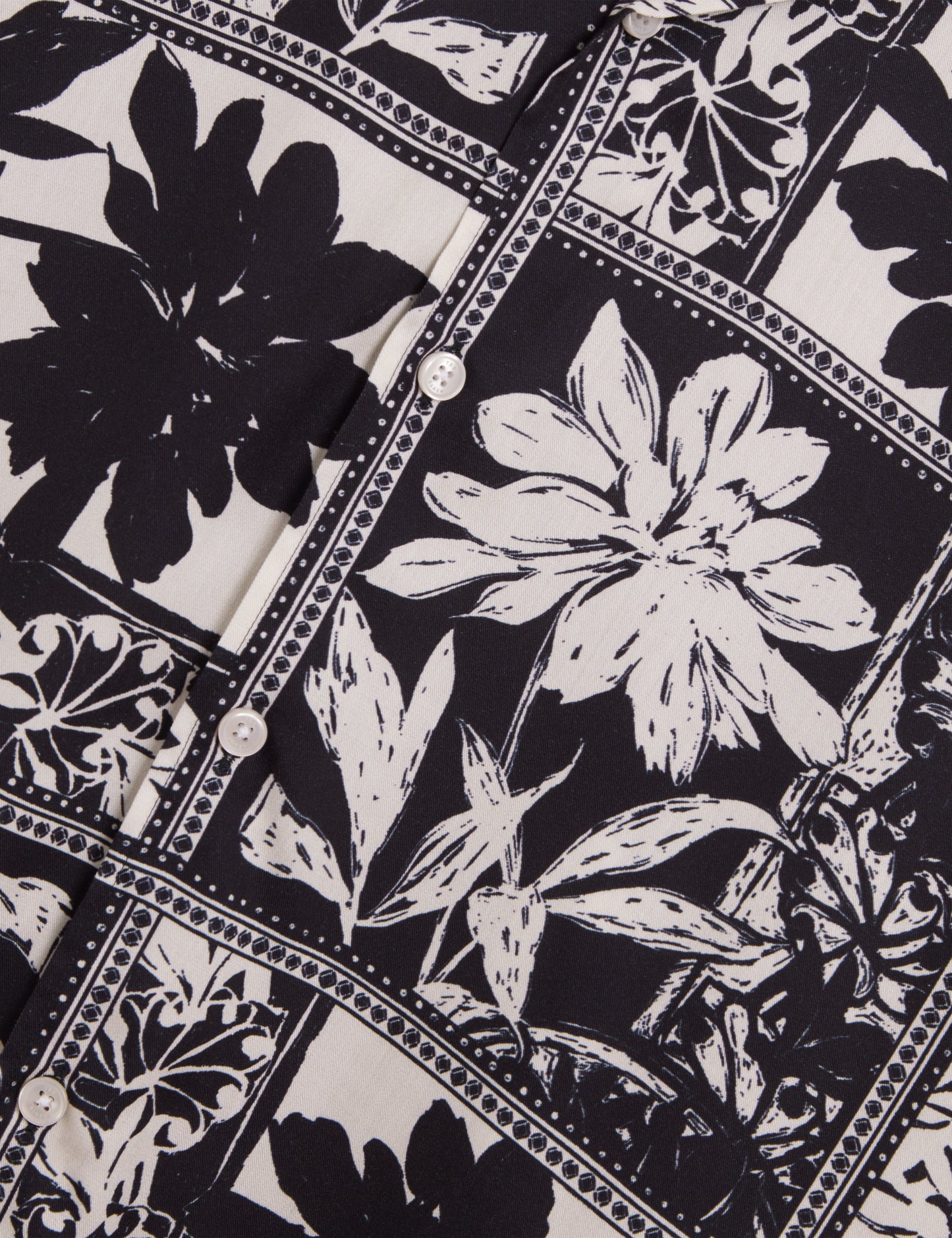 RADOMIE: SS Relaxed Boarder Floral Shirt