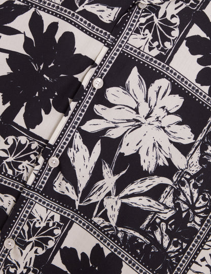 RADOMIE: SS Relaxed Boarder Floral Shirt