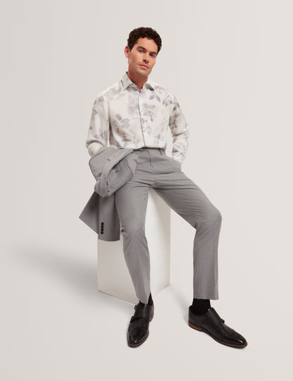 KALMILL: LS Regular Fit Leaf Shadow Print Shirt