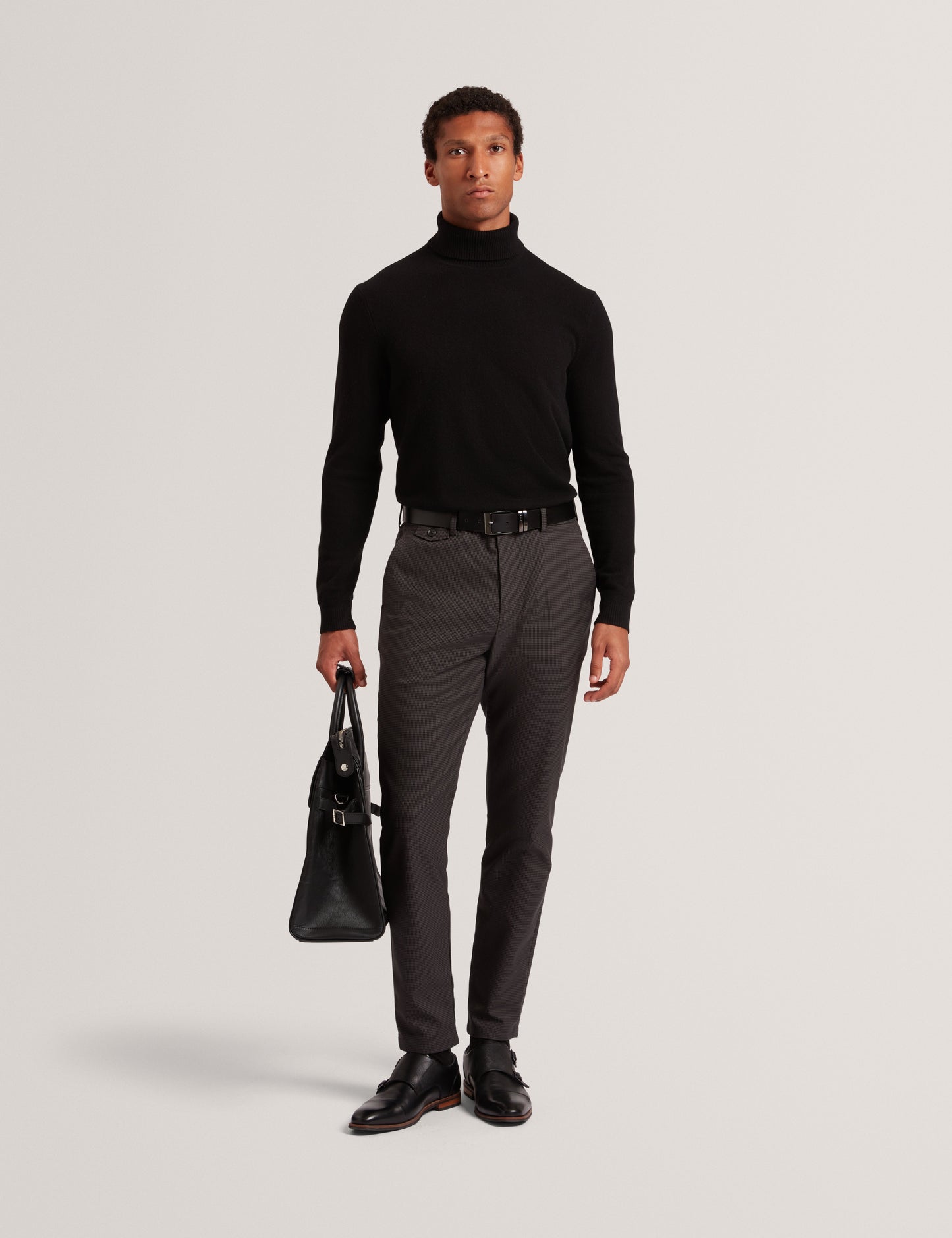BRUNIT: Slim Houndstooth Trouser