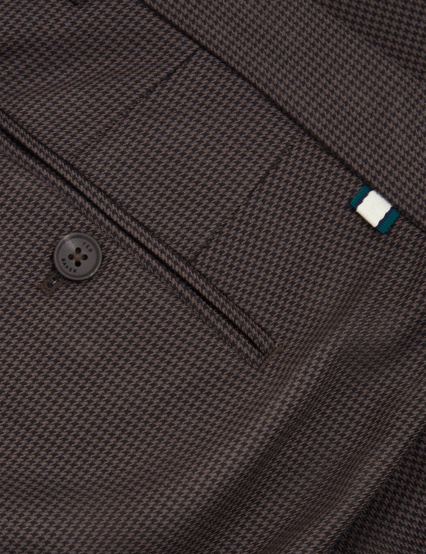 BRUNIT: Slim Houndstooth Trouser