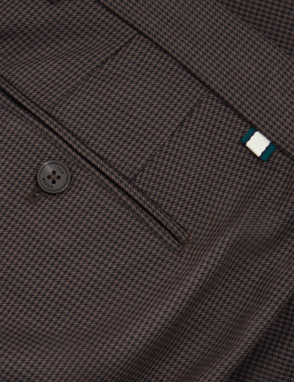 BRUNIT: Slim Houndstooth Trouser